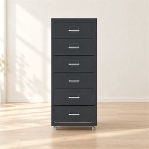 다크그레이 철제 6단 문구정리 서랍장 280