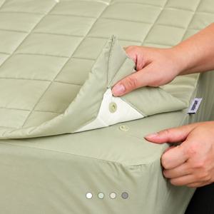 스냅단추 60수면 똑딱이 침대패드+매트리스커버 세트 SS/Q/K/LK 4컬러
