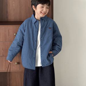 퀼팅 안감 체크 셔츠 재킷 R30766