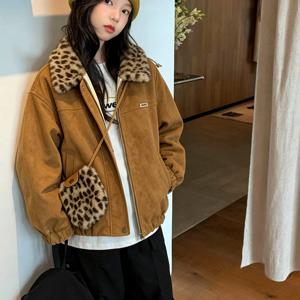 레오파드 카라 코듀로이 재킷 R30685