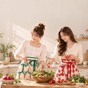 오늘의 기분대로 고르는 양면거즈순면 하프앞치마 12종