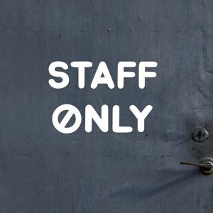 심플O금지 staff only 가게 레터링 도어 스티커