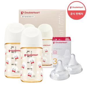 3세대 헬로베이비 240ml 트윈팩(젖병2개/노꼭지) + 젖꼭지2개