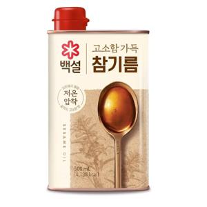 (신세계의정부점)백설 고소함가득참기름 500ml(캔)