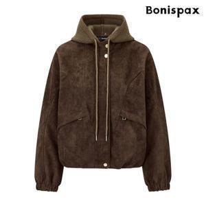 보니스팍스 캐주얼 부클 후드 탈부착 긴팔 자켓 (XQ3JK011L0)