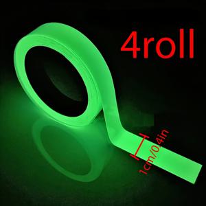4롤 = 12미터 - 초밝은 녹색 발광 테이프, 아크릴 소재, 계단, 출구, 스위치와 같은 안전 구역을 표시하기 위해 특별히 설계되었습니다. 야간 장식, 안전 확보, 야외 활동 및 스튜디오 정리에 이상적입니다