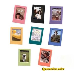 3인치 컬러풀 자석 포토액자 6개 세트, 냉장고 자석 포토액자, 인스탁스 네거티브 필름용, 사진 전시, 아름다운 순간 포착, 가정, 가족 활동실, 거실, 사무실 장식용, 생일, 크리스마스, 좋은 친구, 발렌타인데이를 위한 완벽한 선물, 포토카드 전시, 색상 랜덤