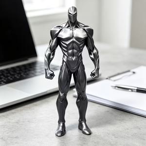 모던 SF 메카 피규어 조각상 - 추상적인 인간형 로봇 조각품, 사무실 책상 및 책장 장식용 플라스틱 탁상용 장식품, / 진열용품, 게이머 및 테크 테마 공간을 위한 미래지향적 수집품