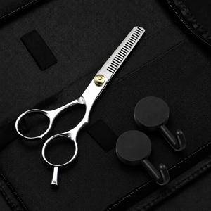 3pcs 헤어 클리퍼 세트 (가위 1개 및 후크 2개 포함), 전문가용 클리퍼 및 독특한 납작한 이빨 매직 가위 특징, 집에서 앞머리 다듬기에 편리함, 독특한 블랙 골드 미학 스타일 및 다기능 디자인