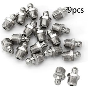 6/9개 M10 그리스 니플 세트, 박스 포함, 제르크 피팅, 10mm X 1mm 미터법 나사산, 그리스 윤활 액세서리
