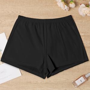 새로운 여름용 짧은 블랙 파자마 바지, 여성용 편안하고 부드러운 심플한 단색 반바지, 얇은 여름용 홈웨어 반바지