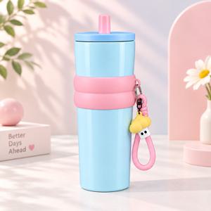 캔디 스트로우캡 보온보냉 휴대용 스트랩 키링 텀블러
