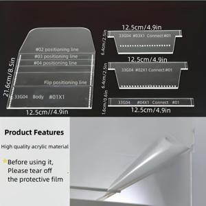 4pcs 투명 아크릴 지갑 템플릿 세트, DIY 가죽 공예 카드 거치대 디자인 모드, 손수 지갑 만들기 용품 카드 포켓 동전 포켓, DIY 지갑 만들기