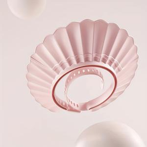 샴푸 캡, 어린이 머리 세척용 조절 가능한 방수 샤워 캡, 샤워 햇빛 가리개 캡 (접이식 스타일, 핑크/블루/화이트)