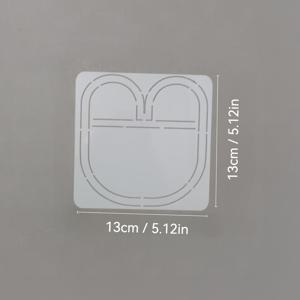 토끼 귀 미니백 아크릴 재봉틀 टेम플릿 도구 - 화이트 DIY 핸드메이드 투명 마킹 도구, 재봉용품 패치워크 टेม플릿