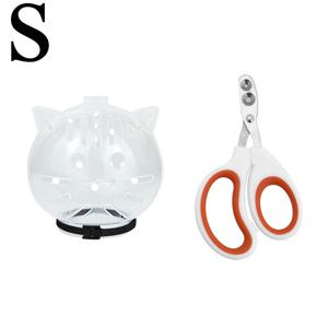 투명 통기성 우주 후드형 고양이 목걸이 2개 세트, 반려동물 발톱깎이 포함. 목욕, 발톱 다듬기, 싸움, 긁기, 핥기 보호 커버. 내구성 있는 플라스틱 케어 커버, 가볍고 착용 및 세척이 용이함. 반려동물 목욕 및 발톱 다듬기에 적합
