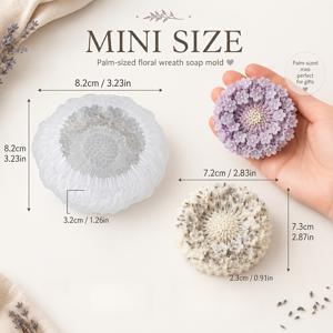 수지 석고 왁스용 재사용 가능한 수국꽃 실리콘 몰드 - 3꽃잎 질감 탈형, DIY 공예품, 양초, 디퓨저 스톤, 부활절 어머니의 날 선물용 탁상 장식, 봄 집 꾸미기 (몰드만)