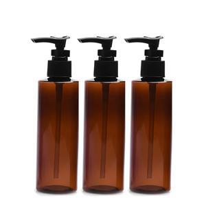 200ML 플랫 숄더 로션 병, 리필 가능 디스펜서 병 (클립 프레스 펌프 포함), 샴푸 바디 로션 세면 용품용 빈 여행용 병