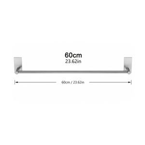 드릴 없이 자가 점착 스테인리스 스틸 수건 걸이, 40Cm/60Cm 벽걸이형 수건 랙, 욕실 및 주방 다용도, 긴 바디로 여러 개의 얼굴 수건, 목욕 수건, 핸드 타월 및 앞치마를 걸 수 있어 가정의 벽 청결도를 향상시킵니다.