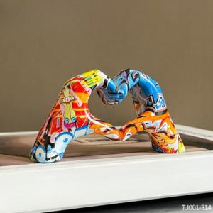 하트 장식품 1개 - 수지 수공예품, 벽/탁상용 장식/이름/문구용, 방/사무실용 모던 선물 - 엄마, 아빠, 발렌타인데이, 생일용