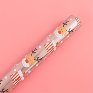 눈송이 & 순록 디자인의 크리스마스 포장지 - 선물 포장에 완벽함