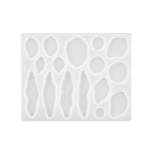 1개 DIY 에폭시 수지 몰드 - 헤어클립, 북마크, 귀걸이용 - 불규칙한 광석/광물 모양 주얼리 몰드, 펜던트 및 수지 공예용 몰드