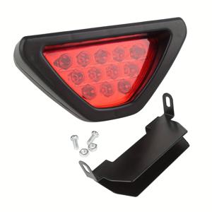 1개 12V 차량 후미등, LED 삼각형 라이트, 차량 삼각형 라이트, 후진 정지등, 범용 삼각형 빨간색 정지등 안개등 후미등, 배터리 없음