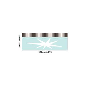 라이트 블루 러너 러그, 10mm 두께 고품질 인조 캐시미어와 도트 플라스틱 뒷면, 모던 심플 기하학 패턴 프린팅, 침실 침대 옆용, 가정 장식용 플러시 카펫, 현관실용 고품질 두껍고 부드러운 바닥 매트