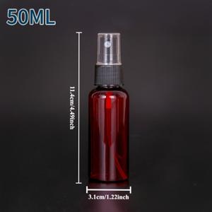 40개 50ml/1.69oz 미니 스프레이 병, 플라스틱 가정용 화장품 소용기, 휴대용 여행용 재사용 가능한 스프레이 병 (브라운), PVC 무첨가, 여행용 재사용 가능한 충전 용기, 화장품용, 기능성 디자인 | 내구성 있는 플라스틱 병