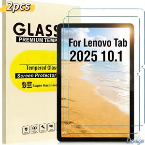 2개입 태블릿 Tab 2025 10.1인치 화면 보호 필름 | 강화 유리, 스크래치 방지, 높은 투명도, 엣지 커버리지, 파손 방지, 9H 경도, 완벽한 핏