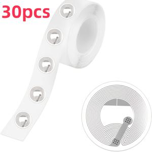 NTAG213 NFC 태그 스티커 30개 - 빈 접착식 라벨, 재기록 가능 NFC 키 태그, 화이트 NFC 칩, 25mm(1인치) 원형