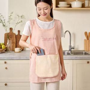 패션 신상 티슈 손끝 스트랩 앞치마 주방 홈 조끼 여름용 얇은 여성 작업복