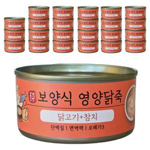묘한보약 영양닭죽 고양이간식캔 80g x 24개