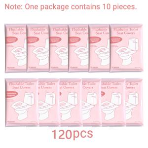 120/240개입 편리한 일회용 변기 커버 - 여행 및 호텔 휴대용 변기 시트 매트, 개별 포장, 휴대 용이, 대부분의 변기 모양에 적합. 공공 화장실, 비행기 및 캠핑을 위한 범용 휴대용 위생