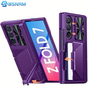 휴대폰 케이스: 삼성 Z Fold 8 Ultra/Z Fold 7 호환 휴대폰 케이스, 다기능 카드 슬롯, 렌즈 보호 커버, 힌지 보호 및 숨겨진 휴대폰 홀더 내장, 고화질 강화유리, 할로윈 선물/추수감사절 선물