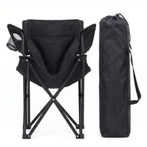 야외 접이식 캠핑 의자 - 최대 113.4KG 지지, 컵 홀더 및 사이드 포켓 내장 - 여행 가방 포함, 캠핑, 스포츠, 마당, 야외 및 잔디밭 사용에 적합