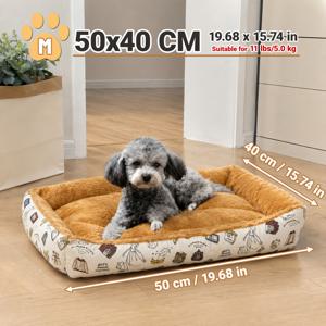 LUSEHIEON 두껍고 따뜻한 소파 스타일 플러시 고양이 침대 & 강아지용 - 부드러운 보온 반려동물 쿠션, 새끼 고양이부터 대형묘까지 적합한 두꺼운 겨울 침구, 아늑한 반려동물용, 폴리에스터 섬유용