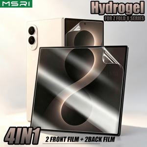 아우터 스크린 하이드로겔 HD 2개 + 인너 스크린 하이드로겔 HD 2개, 4-in-1 TPU 하이드로겔 필름, Fold 8/Z Fold 8 Ultra/Z Fold 7/Z Fold 6 시리즈 호환, 선명하고 투명한 시야, 부드러운 작동감, 내유성 및 지문 방지