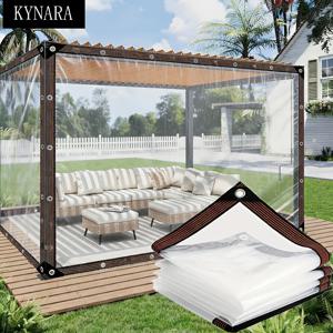 KYNARA 브랜드 투명 방수 ター프, 차양 돛, 고하중 레인플라이 다양한 사이즈, 정자대 바람 및 비 보호, 폴리에틸렌 소재 ター프