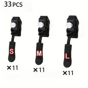 33pcs 지퍼 수리 도구 키트, 3가지 사이즈, 분리형 지퍼 풀, 여행 가방, 가방, 백팩, 의류 간편 교체 - 바느질 불필요, 빠른 제거, 범용 잠금 헤드 수리 도구