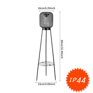 2-in-1 태양광 정원등 & 화분대, 장식용 금속 케이지 삼각대 랜턴, LED 화분 선반, IP44 자동 켜짐/꺼짐, 황혼부터 기상까지, 파티오, 마당, 발코니, 현관, 테라스, 산책로, 가정용 정원 장식, 정원 포인트 조명 및 장식, 태양광 장식품
