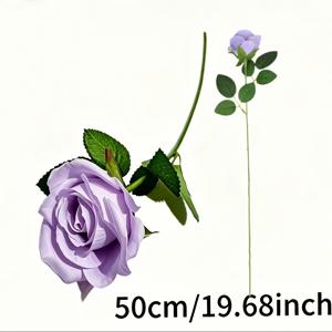 인조 보라색 장미 부케 10개 - 사실적인 긴 줄기의 조화, 결혼식, 어머니의 날, 집 장식 및 휴일 테이블 중앙 장식, 관리가 쉬운 우아한 선물, 자연스러운 잎사귀가 있는 생생한 혼합 색상, 거실 및 정원 파티에 적합, 웨딩 부케, 장식용 조화, 꽃꽂이, 내구성 있는 플라스틱 꽃, 파티 플래너 전용