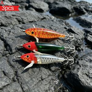 3개/세트 8Cm/ 5.7G 새우 낚시 루어 야광 오징어 지그 훅 새우 게 루어 인공 하드 베이트