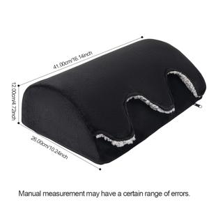 책상 밑용 플러시 족욕 발 스툴, 다리 들어올림 지지대 및 양고기 온열 포켓 포함 - 분리형 커버, 사무실, 게이밍, 가정용으로 적합, 고탄성 스펀지가 있는 발 받침 베개, 이상적인 선물, 폴리우레탄 커버