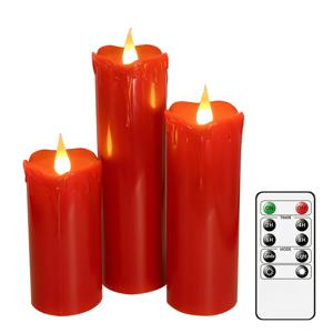 3개 세트 깜빡이는 무화염 캔들, 8가지 기능 리모컨 및 타이머 포함, AA 배터리 구동 (배터리 미포함), 선물, 기도, 모임, 결혼식, 부활절, 할로윈, 크리스마스, 홈 데코용