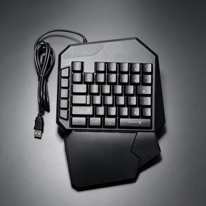 40키 한 손용 게이밍 키보드, RGB 백라이트 한 손용 기계식 느낌 키보드, 팜레스트 포함, USB 유선 인체공학적 게이밍 키보드, 모바일 게임 컨트롤러용, 플러그 앤 플레이, PC 플레이어용