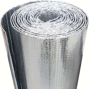 1롤 다층 반사 폼 단열 보드, 49.78cm x, 복합 알루미늄 포일 폼 단열 롤, 방화 및 단열, 여름 단열, 창문 단열, RV 창문 그늘막
