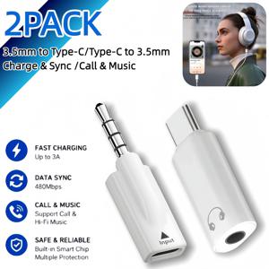 USB-C-3.5mm 헤드폰 잭 어댑터, 오디오 3.5mm-USB-C 어댑터, Type-C-AUX 오디오 컨버터, 아이폰 16 Pro Max/15 Pro Max, 갤럭시 S24/S23/S22, 픽셀, 아이패드 프로, 맥북 호환