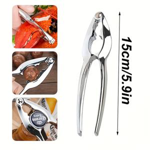 고강도 상업용 견과류 까개기, 스테인리스 레버 메커니즘 및 날카로운 칼날 포함 - 호두, 피칸, 아몬드, 게 및 랍스터 껍질용 - 케이터링, 레스토랑용 전문가용 도구 - 견과류 까개기 장치