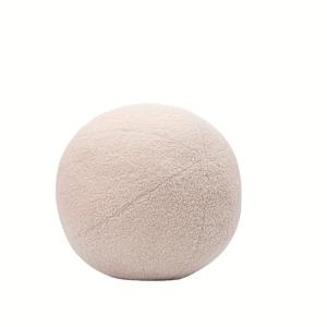 1pc Nordic Style Spherical Teddy Velvet Throw Pillow Sofa Decoration Plush Cushion Bedroom Decoration Throw Pillow Pink Solid Chair Cushion